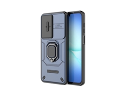 Capa Hexinyigjly Para Para Samsung A17, Tampa Deslizante Para Câmara Com Anel Magnético E Suporte Azul