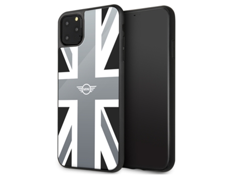 Capa Motivo Union Jack Parte para iPhone 11 Pro Max MINI Pele Sintética Branco