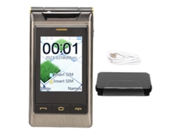 Aetheria telefone Flip para Idosos 3.0 Polegadas Tela Dupla 5900mah Dual Sim Câmera 1.3mp Lanterna