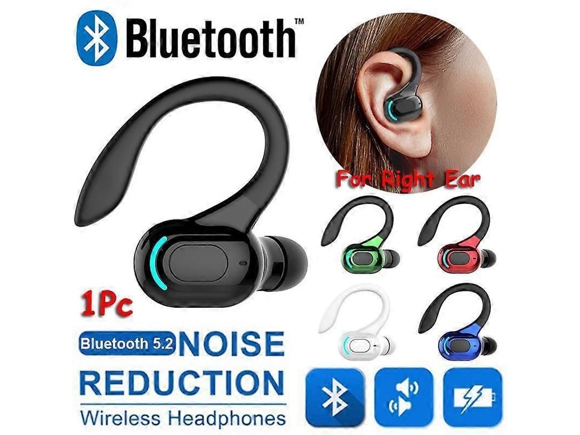 Fones de ouvido sem fio Bluetooth com gancho, cancelamento de ruído, preto, 20h de reprodução, bateria 75mAh