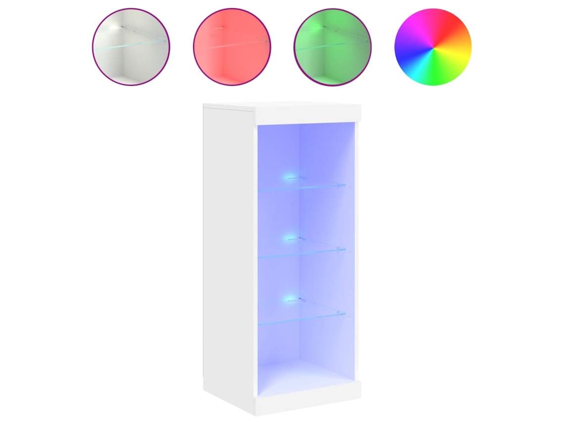 Aparador com Luzes Led 41x37x100 Cm Branco MAISON EXCLUSIVE
