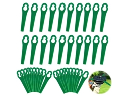 100 Lâminas De Reposição De Cortador De Grama Plástica Para Florabest Frta 20 A1 Fat 18b2 Fat 18b3 (l83 Verde 10×5mm)
