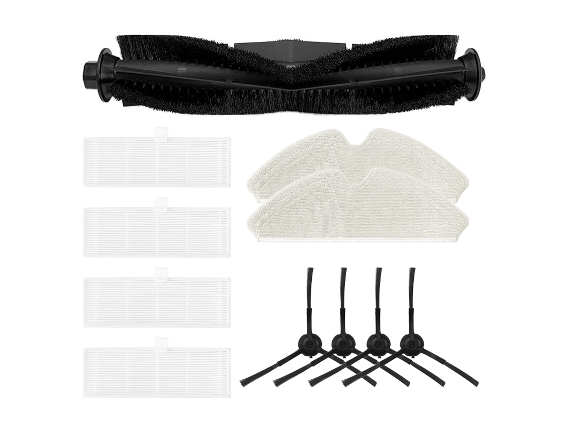 Esfregões hepa com escova lateral de rolo, acessórios para aspirador de pó proscenic m7 pro/kyvol cybovac s31/honiture q6/uoni