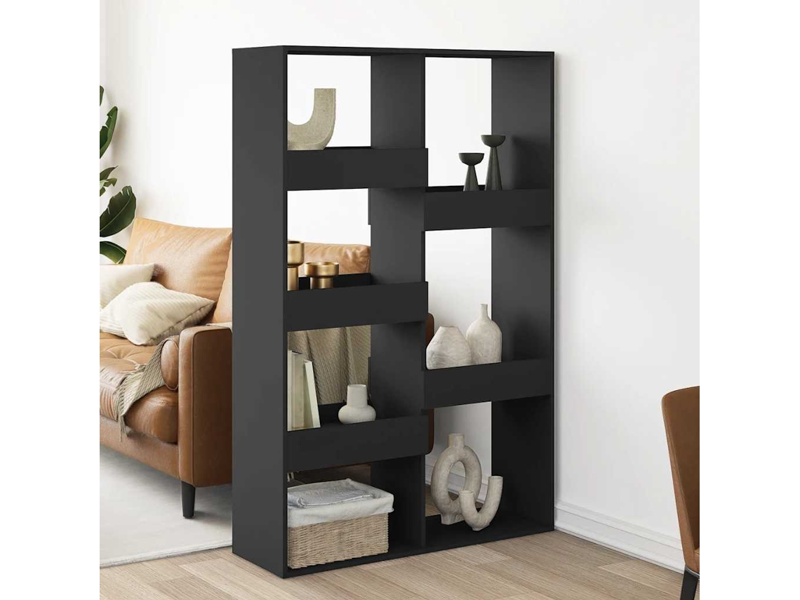 Vidaxl Divisória 100x33x155,5 Cm Derivados De Madeira Preto