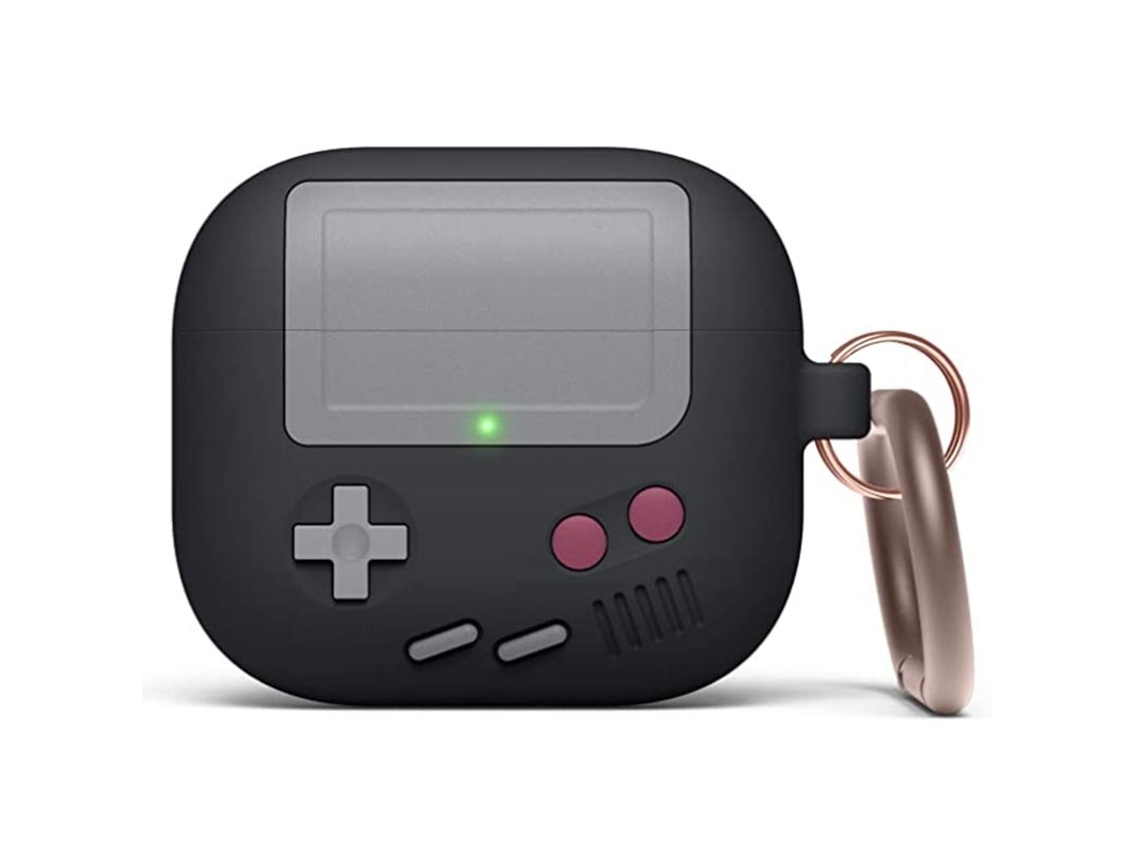Capa Zruxe Para Airpods 3 Silicon Preto (estilo Gamer Retro, Proteção Contra Quedas E Riscos)