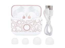 Fone De Ouvido Bluetooth 5.3 Sem Fio Hifi Estéreo Com Microfone Resistente Ao Suor Para Esportes Branco Ts100