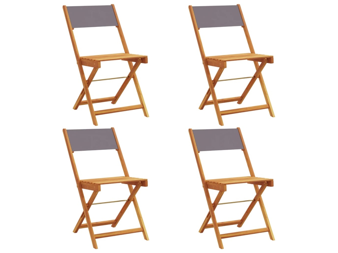 Folding Chair, Folding Chairs Vidaxl Antracite Madeira (n/a)