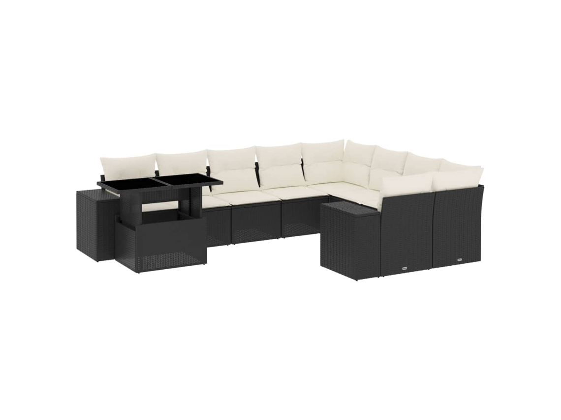 Garden Sofa Set, Garden Sofa Sets Vidaxl Preto Rattan / Vime (n/a)