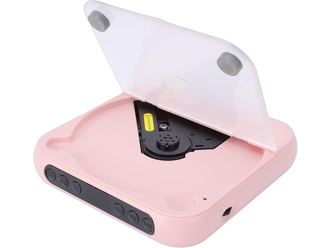 Leitor Cd Portátil Cryfokt, 5,3" Recarregável Com Dois Alto-falantes, Tela Lcd, Compátivel Com Aux, Usb, Mp3