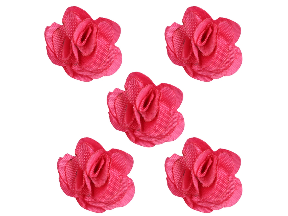 5pcs Decoração De Unha Flor Magnética De Têxtil Para Manicure Com Base Removível
