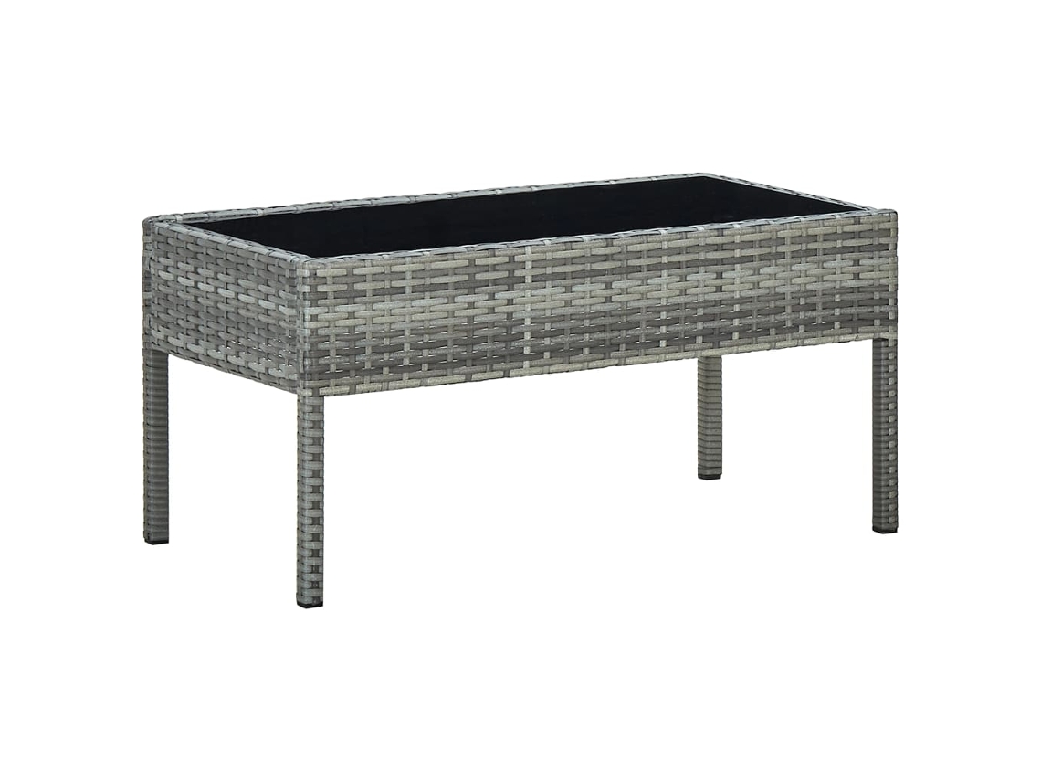 Maison Exclusive - Mesa De Jardim 75x40x37 Vime Pe Cinzento
