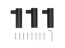 3pcs Ganchos de Toalha de Banho Aço Inoxidável Preto Fosco Parede Cozinha Balcão