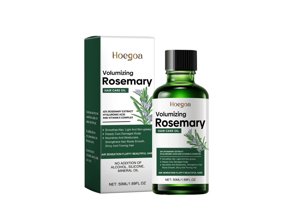 Óleo Capilar Hoegoa Alecrim da LAXISCREED, Hidratante e Nutritivo para Cabelo Seco e Frisado