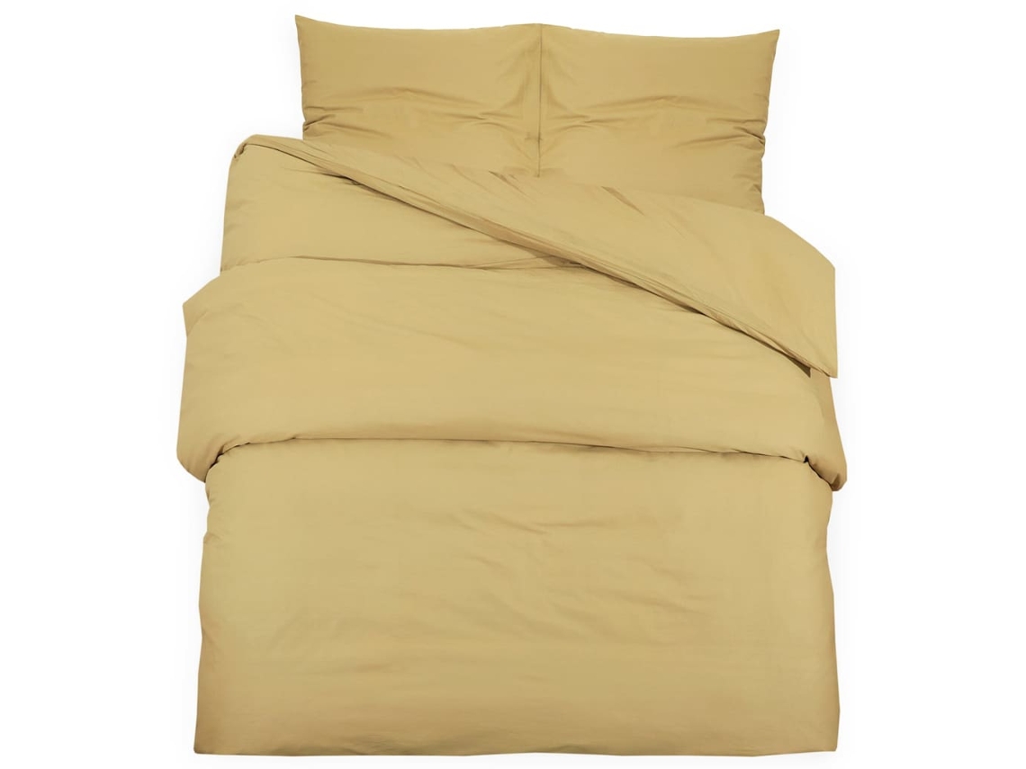 Duvet Cover Set, Duvet Cover Sets Vidaxl Cinzento-acastanhado Algodão (135 X 200 Cm + 80 X 80 Cm)