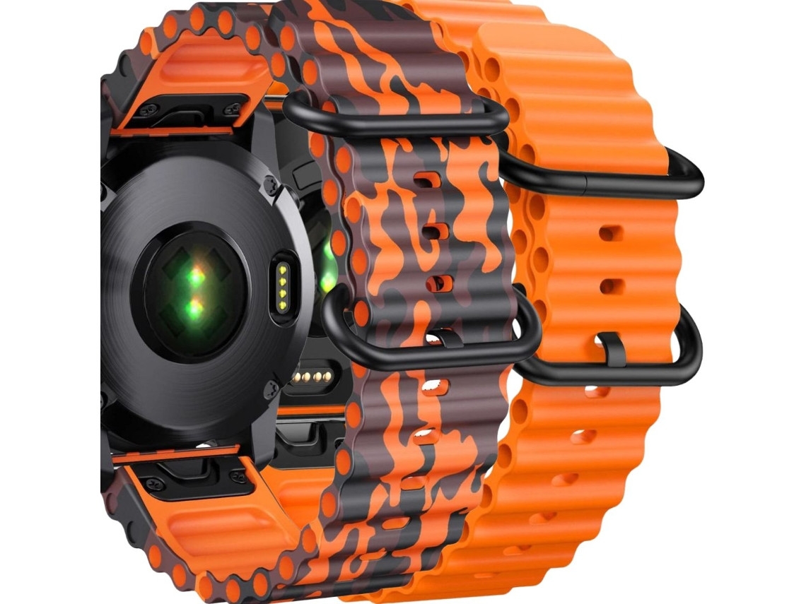 Pacote com 2 pulseiras ORYSIN Ocean Waves para Garmin Quatix 3