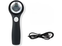 Lupa De Leitura Portátil Usb Com Led Uv, Ampliação De 60x, Microscópio De Bolso Recarregável. Gokoco