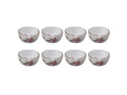 8 Peças Mini Copo De Bonecas Pratos Cerâmicos Pequenos Para Decoração De Casa De Bonecas 1/12