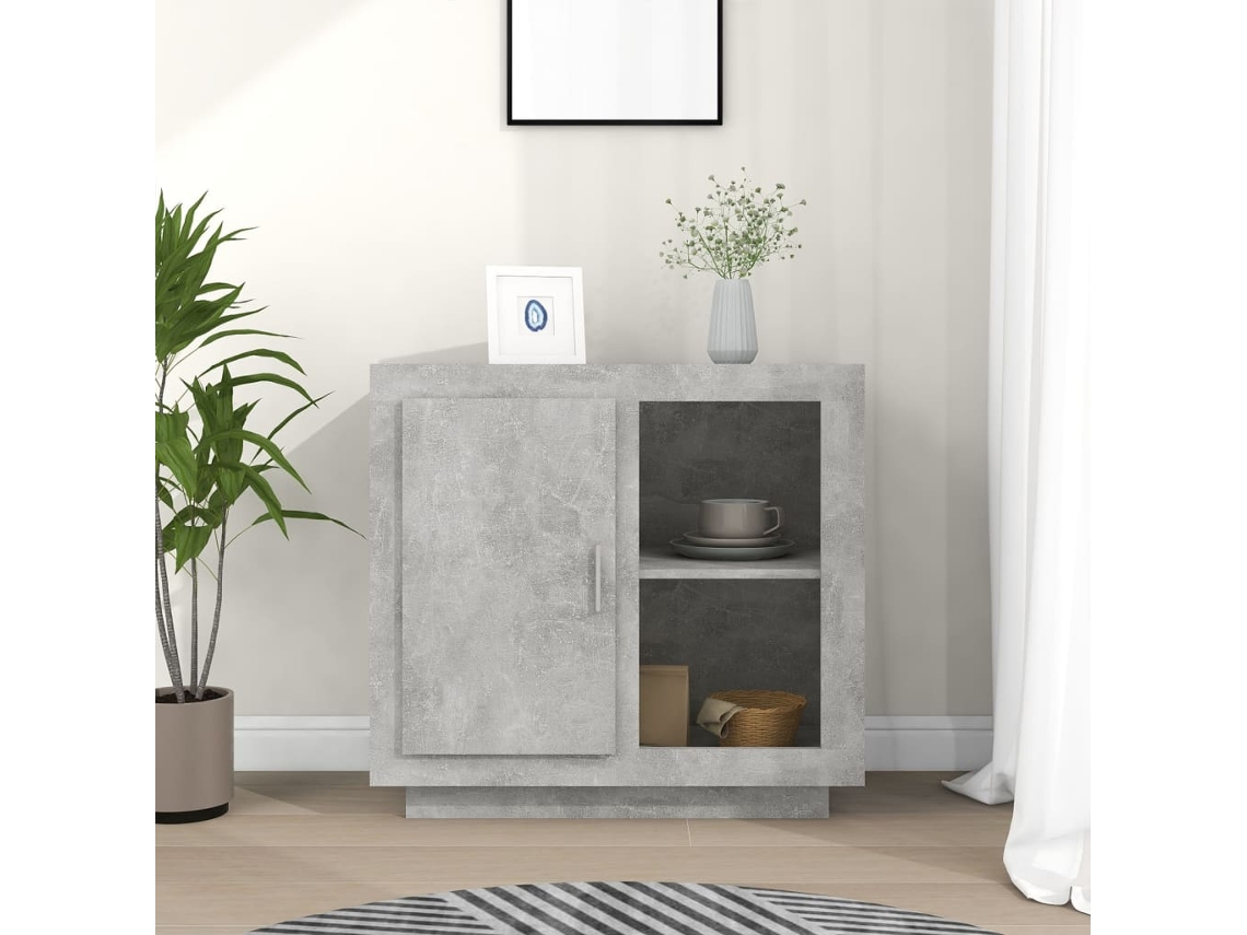 Vidaxl Aparador 80x40x75 Cm Cinza Cimento