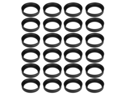 Eyf 24 Tampas de Metal Preto para Frasco Mason Larga Boca 70mm Aço Inoxidável