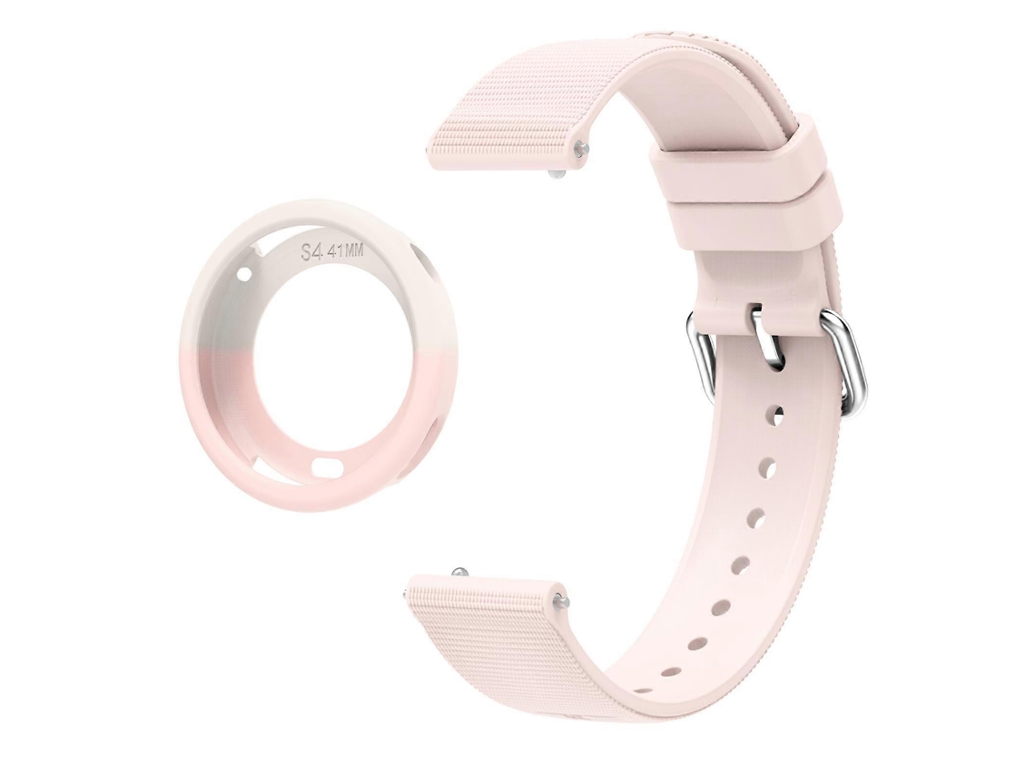Pulseira De Silicone Texturizada Em Cor Sólida, Conjunto De Capas Protetoras De Silicone Para Xiaomi Watch S4 41mm