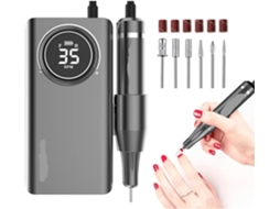 Kit de Lixadeira de Unhas Profissional, Lixadeira Elétrica Portátil, Recarregável, 35.000 Rpm SFUSHOS