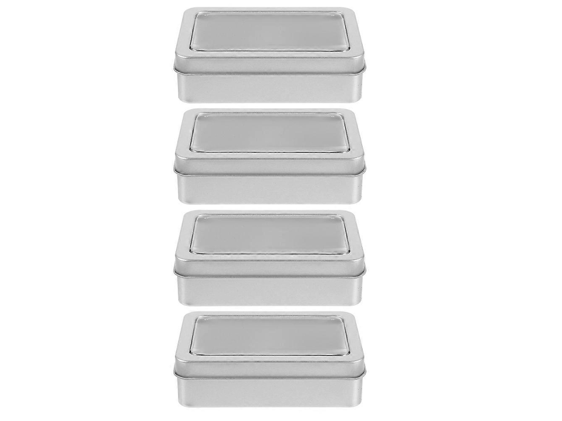 Caixa Para Dados Com 4 Peças, Caixa De Metal Com Janela De Abertura, Estojo Para Dados, Suporte Para Armazenamento De Dados. Hengjian
