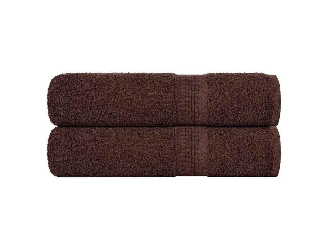 Vidaxl Toalhas De Banho Frogn 2pcs 70x140 Cm 360 G/m² Castanho
