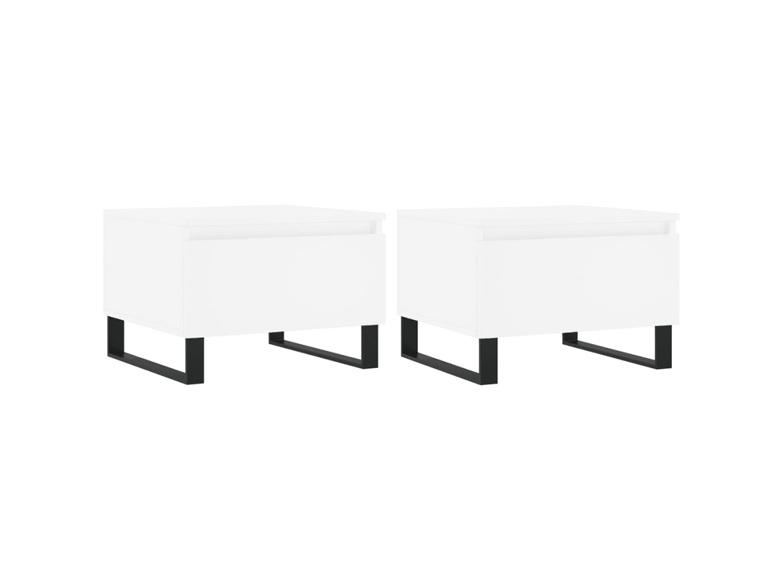 Conjunto de 2 Mesas de Centro Branco MAISON EXCLUSIVE 50x46x35 cm