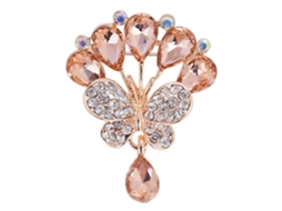Broche Feminino Fashion Com Cristais Decoração Estilo Atual