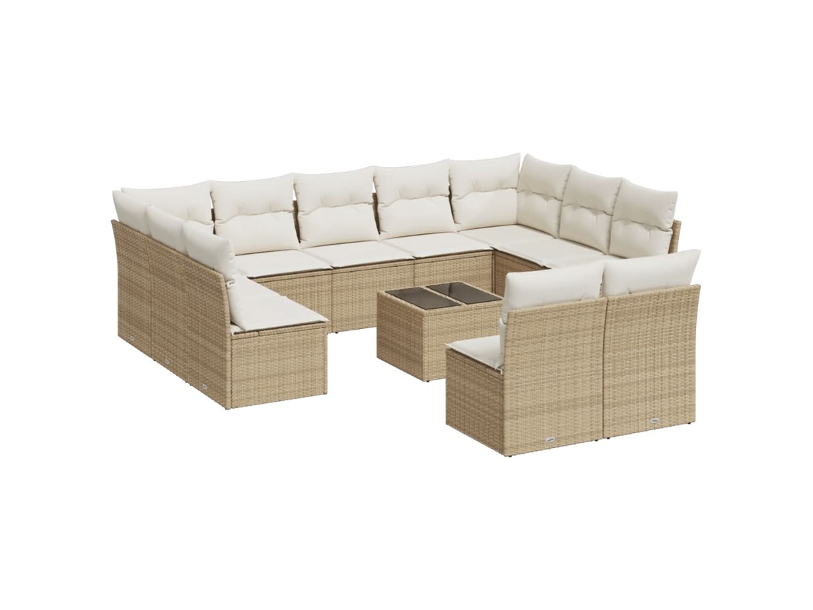 Garden Sofa Set, Garden Sofa Sets Vidaxl Bege Rattan / Vime (n/a)
