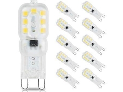 10 Lâmpadas Led G9 3w, Luz Do Dia Branca 6000k, Lâmpadas Economizadoras De Energia Brilvibera