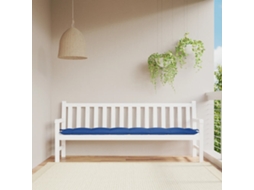 Vidaxl Almofadão P/ Banco Jardim 200x50x7 Cm Tecido Oxford Azul Royal
