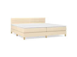 Box Spring Bed, Box Spring Beds Vidaxl Creme Tecido (200 X 200 Cm)