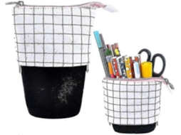 Suporte Para Lápis Transformer Stand Shop Canvas Pu Desenho Animado Gato Fofo Estojo Telescópico Bolsa Para Lápis Papelaria Caixa Slowmoose