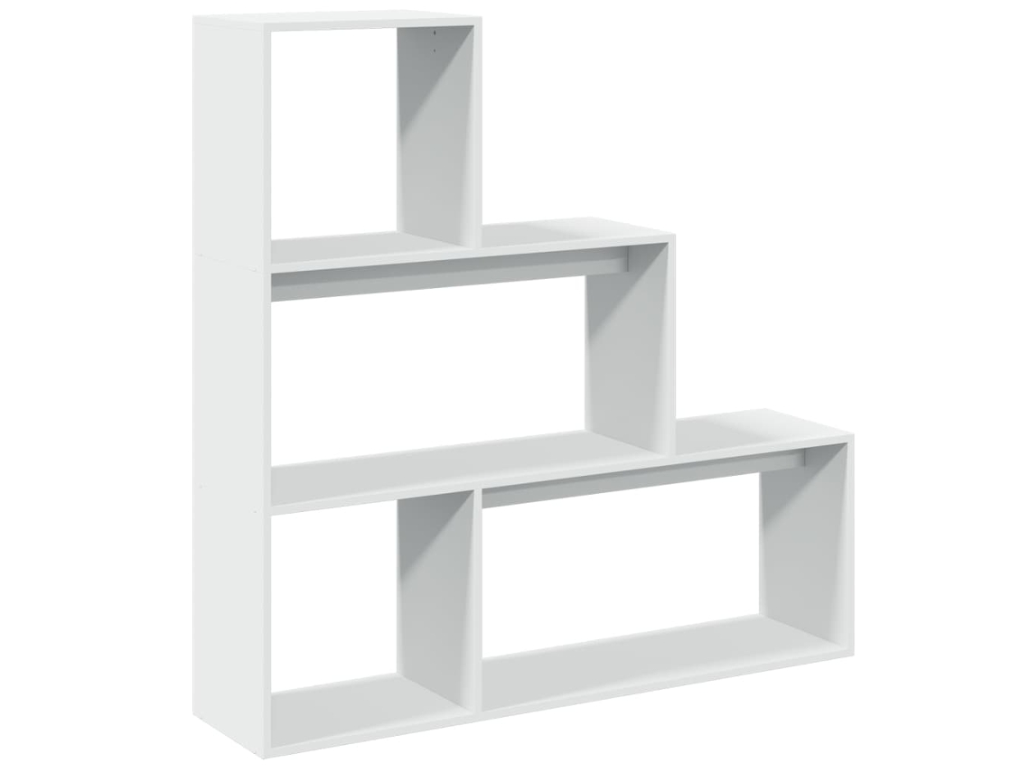 Estante Divisória 3 Níveis Derivados de Madeira Branco MAISON EXCLUSIVE (123x29x123 cm)