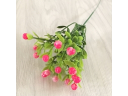 Baok-decoración De Plantas Artificial Milan Grain, Flores de Plástico Rosa, Arranjos Florales Para Hogar Y Oficina