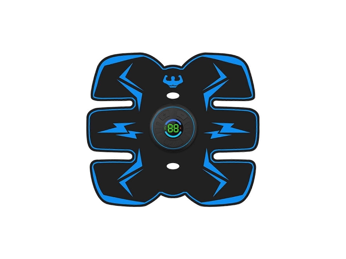 Cinto de Tonificação Abdominal Ems para Braços e Pernas, Estimulador Muscular Ems, Portátil Recarregável Via Usb, S em Almofadas Gel, Azul GOKOCO