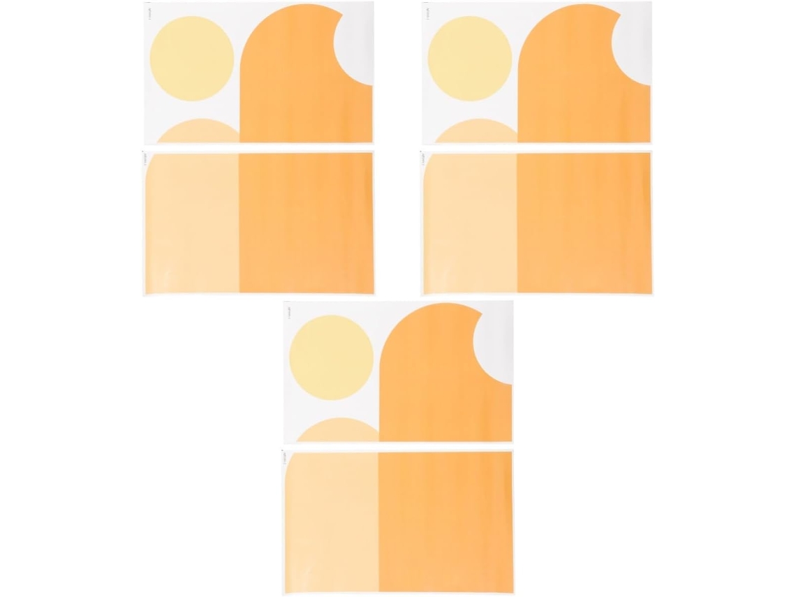 Conjunto Com 3 Adesivos De Parede Com Arte Geométrica.
