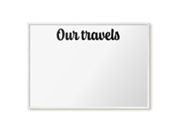 Magnetic Glass Board Our Travels For The Hall Espelharte (100x70 Cm)