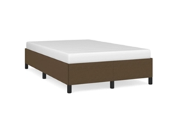 Estrutura de Cama Tecido Castanho Escuro MAISON EXCLUSIVE (120x200 cm)
