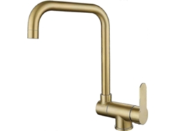 Torneira De Cozinha Dobrável Para Janela, Em Cobre Dourado, Para Água Quente E Fria. Aquaforge