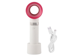 Ventilador Mini De Mão, Design Sem Lâmina, Carregamento Usb, Uso Em Casa E Ao Ar Livre, Geração 1 Branco Leite