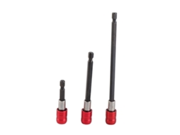 Mandril extensor para chave de fenda com haste hexagonal de 6,35 mm, 60/100/150 mm (vermelho)