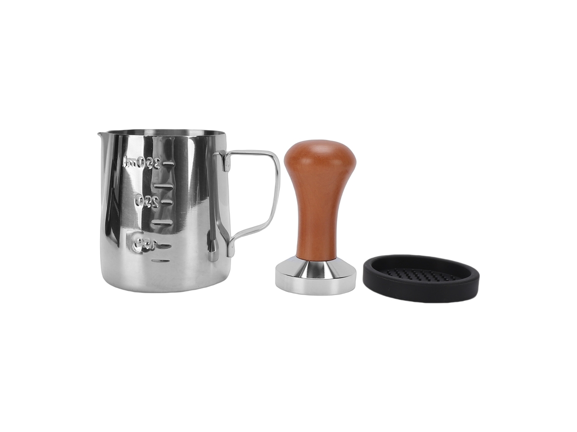 Laxiscreed Pack Café Expresso 350ml Em Aço Com Compactador E Jarra De Leite