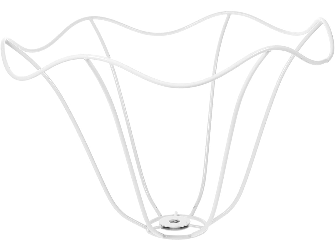 Suporte para Luminária de Mesa Diy com Estrutura Metálica, Modelo 14, Borda Ondulada Irregular. SFUSHOS
