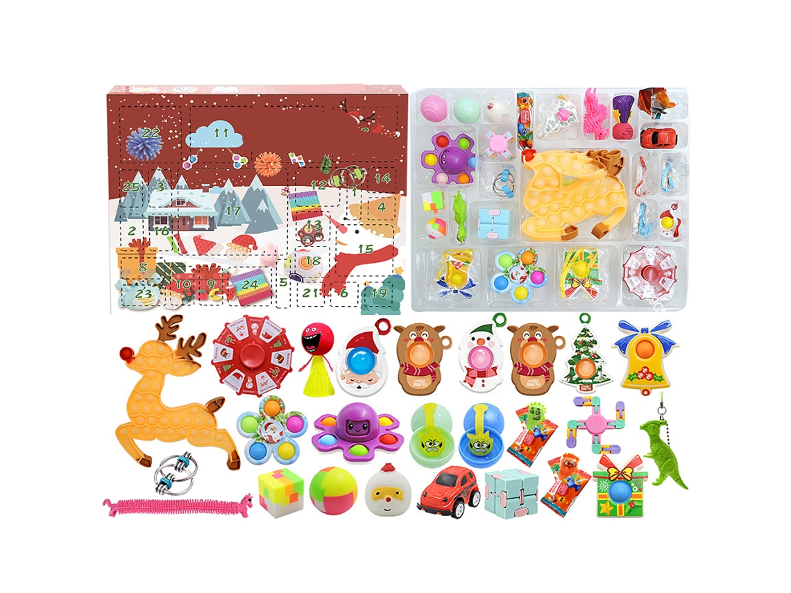 Calendário de Advento de Natal com Brinquedo Blind Box | S/MARCA