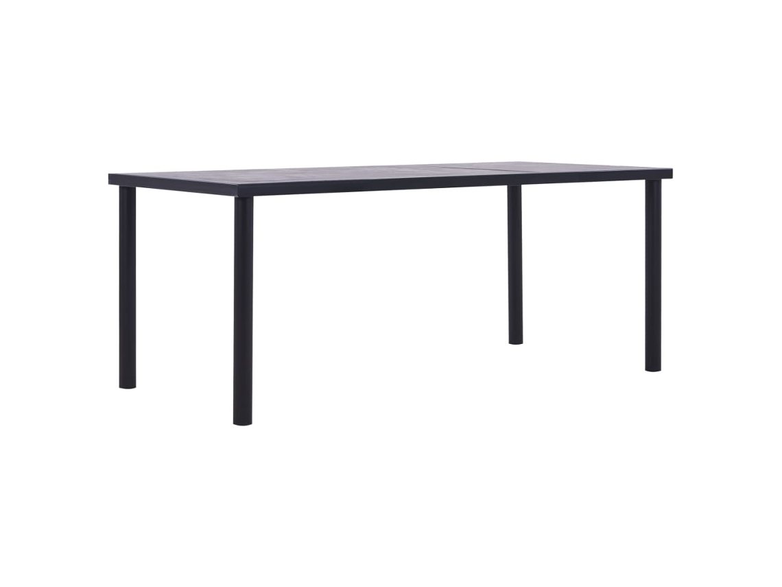 Vidaxl Mesa De Jantar 200x100x75 Cm Mdf Preto E Cinzento Cimento