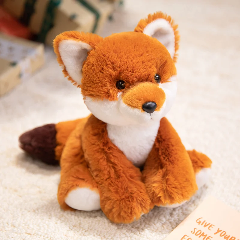 (raposa Com Aproximadamente 23 Cm) Brinquedo De Pelúcia Realista De Animal Da Selva Com 23 Cm, Simulando Um Animal Da Floresta.