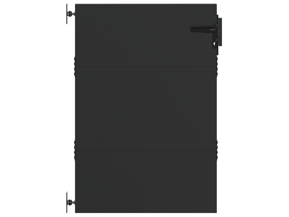 Conjunto 1 Portão De Jardim Vidaxl Preto Aço (85 X 125 Cm)