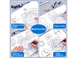 Régua De Desenho Geométrica Caleidoscópica